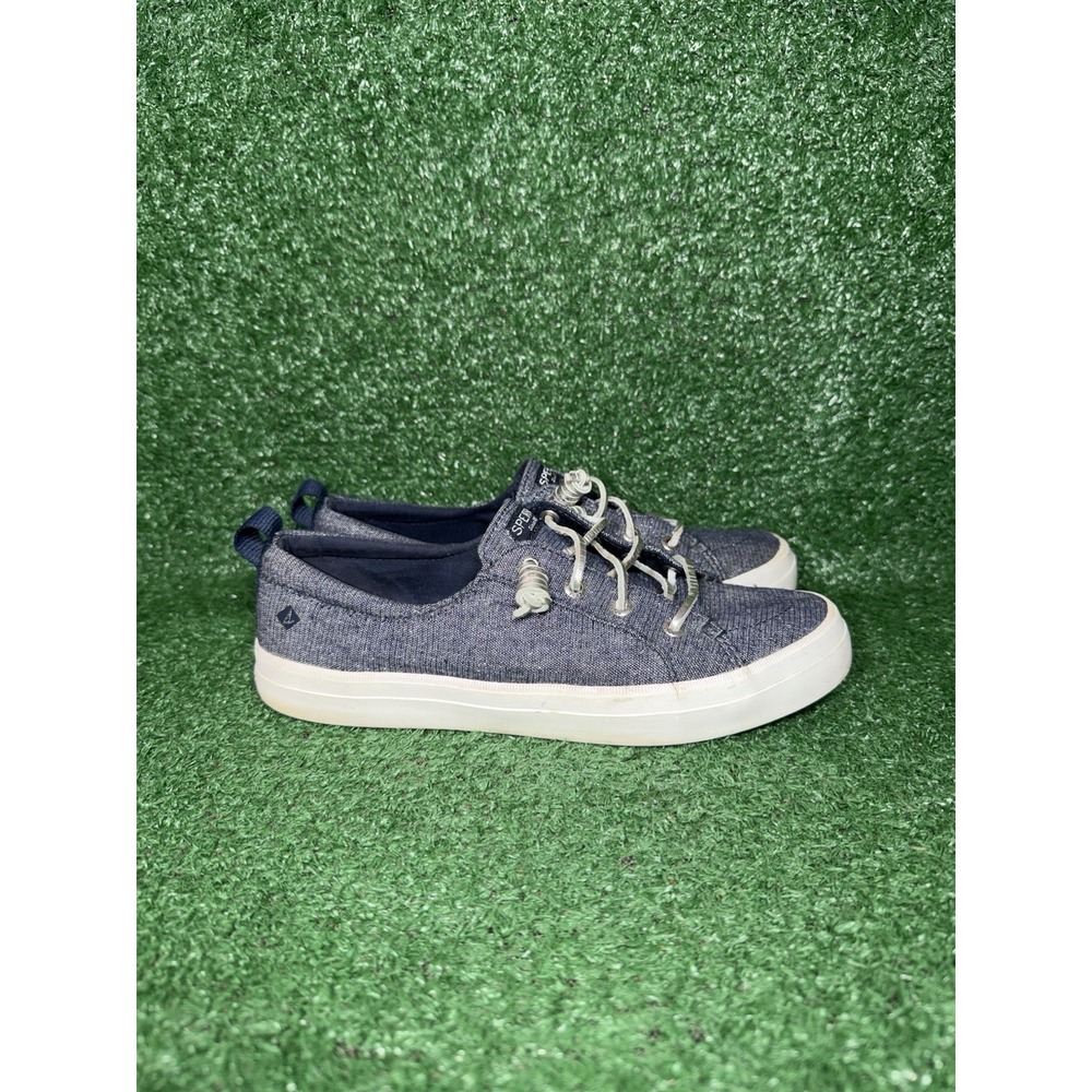 Sperry Boat Sneakers Women's Size 7.5 Blue Dazzle Slip On Casual Comfort Shoes